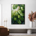 HOLMAN ART Emerald Sanctuary – Textured Green Monstera Leaf Impasto Oil Painting - image 2
