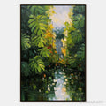 HOLMAN ART Verdant Sanctuary – Textured Palette Knife Painting of a Lush Jungle Oasis - image 1