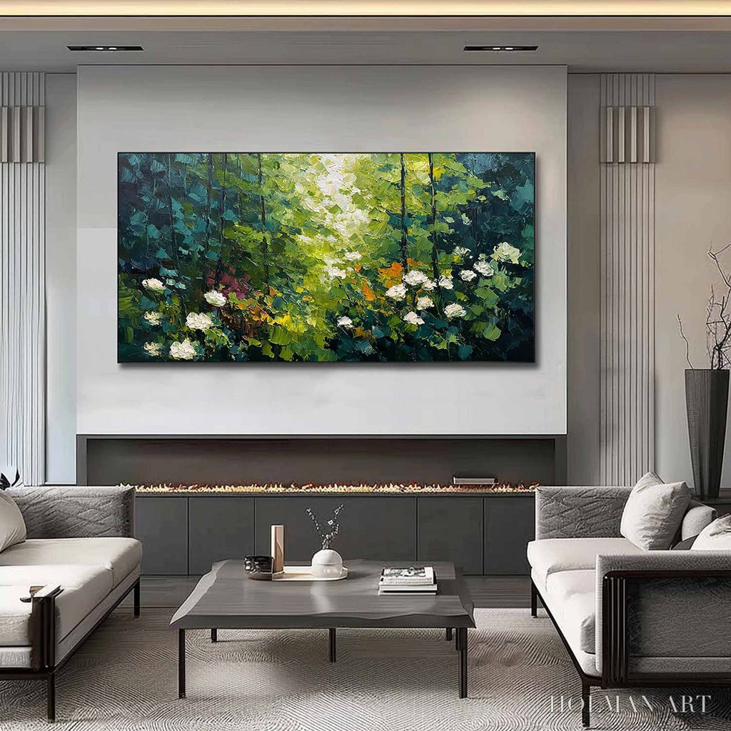 HOLMAN ART Emerald Glade – Textured Palette Knife Forest Landscape Painting - image 2
