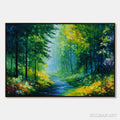 HOLMAN ART Verdant Whisper – Textured Palette Knife Forest Landscape Oil Painting - image 1
