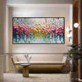 HOLMAN ART Blossoming Birch – Colorful Impasto Birch Tree Forest Palette Knife Painting - image 2