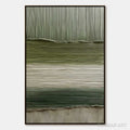 HOLMAN ART Terra Verde – Vertical Wabi Sabi Textured Abstract Green Earth Painting - image 1
