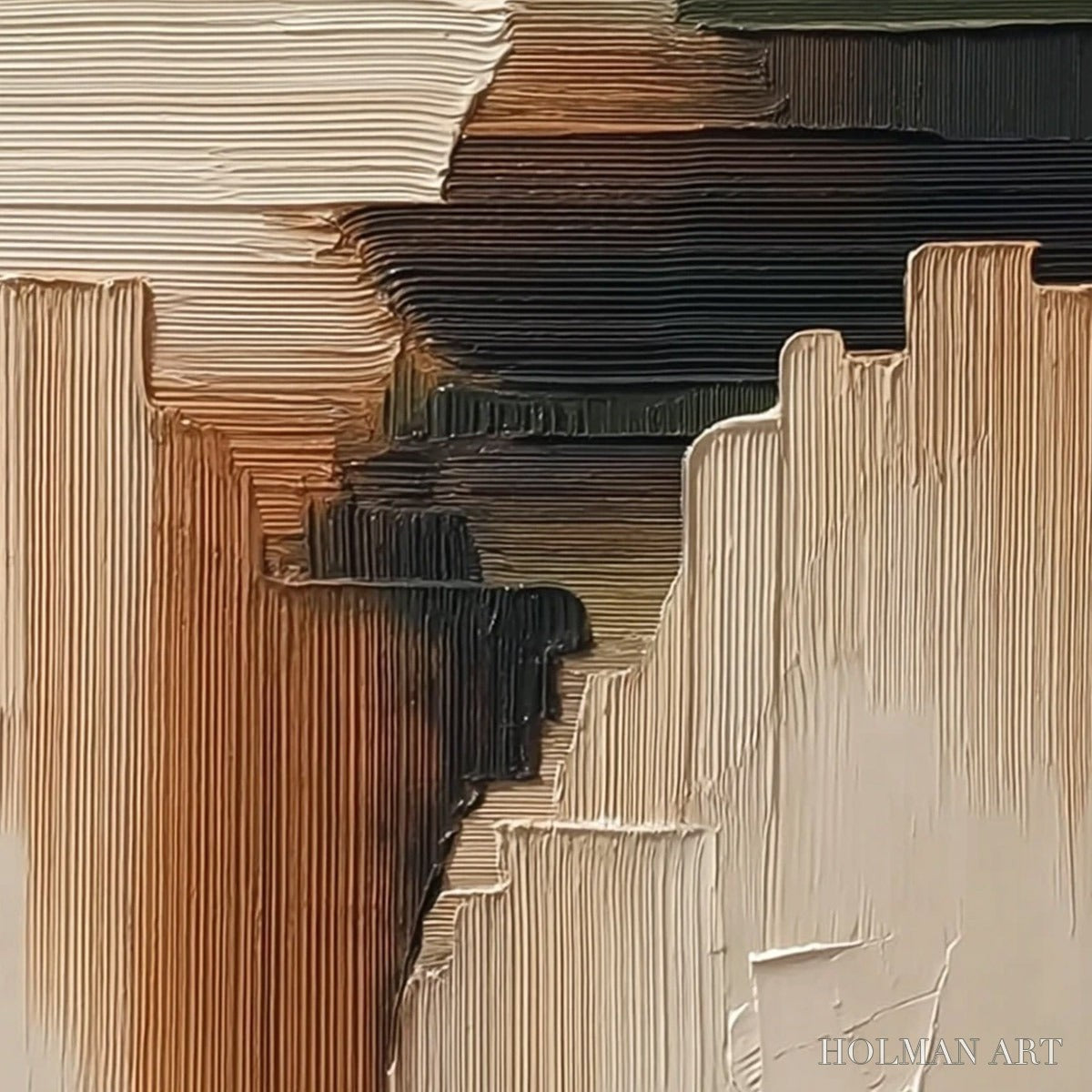 HOLMAN ART Earthen Strata – Heavily Textured Wabi Sabi Abstract Painting - image 5