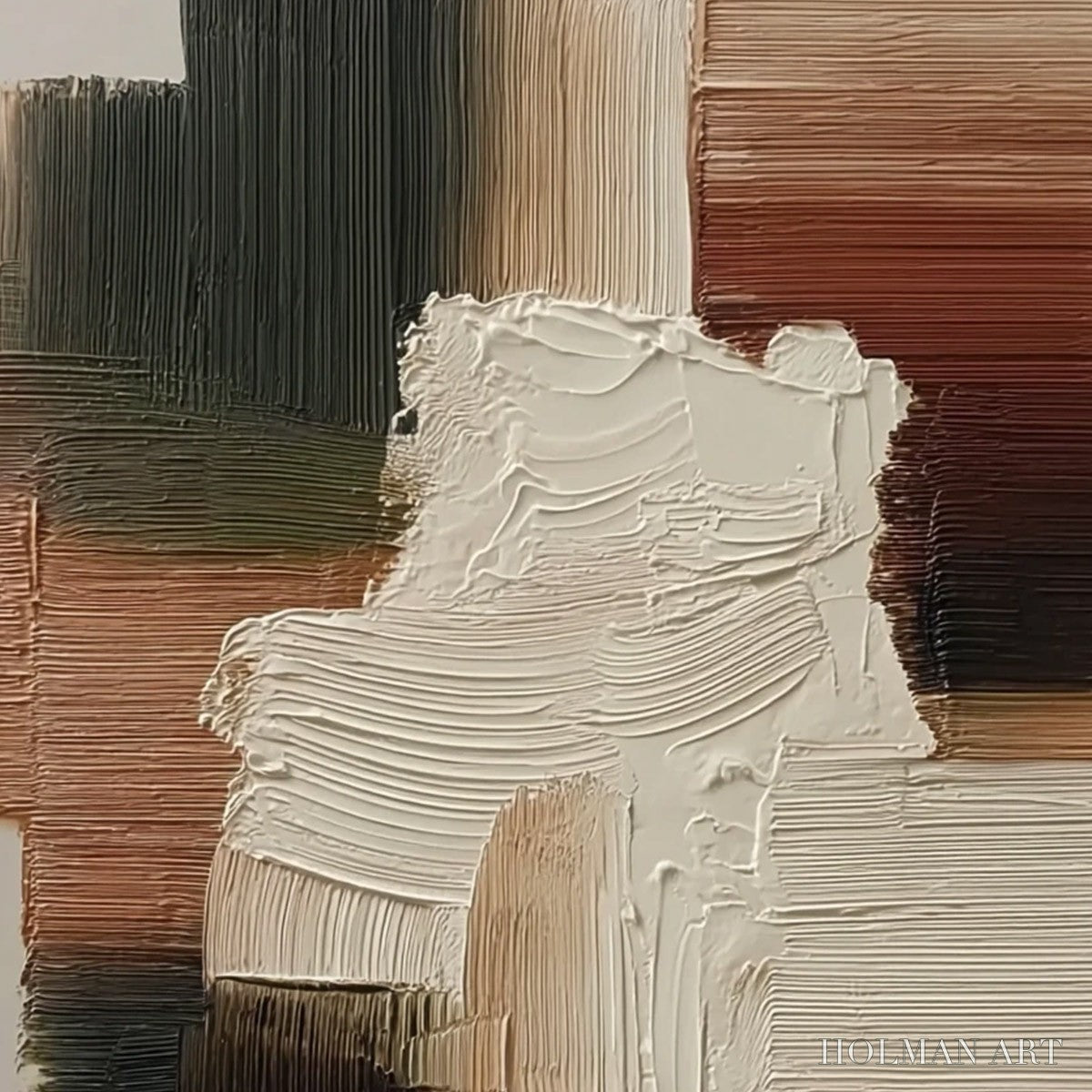 HOLMAN ART Strata – Vertical Wabi Sabi Textured Abstract Painting - image 3