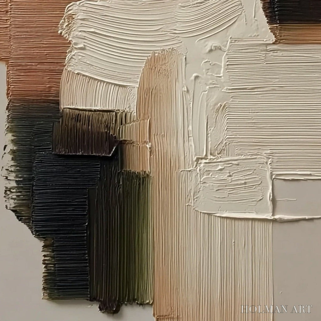 HOLMAN ART Strata – Vertical Wabi Sabi Textured Abstract Painting - image 5