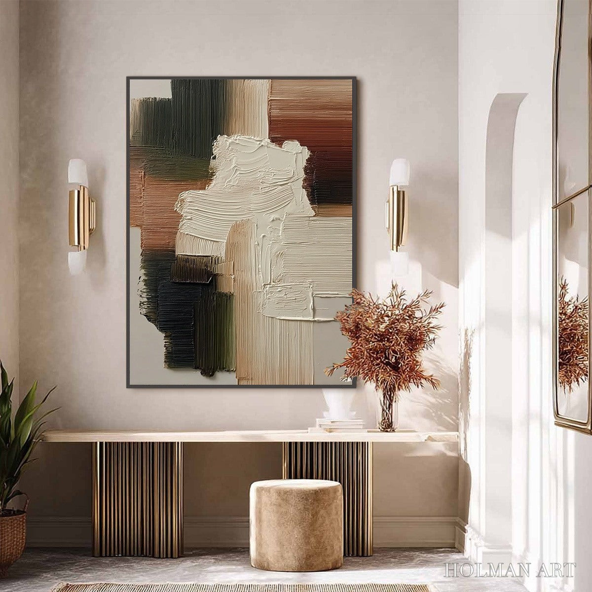 HOLMAN ART Strata – Vertical Wabi Sabi Textured Abstract Painting - image 6