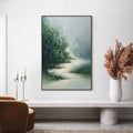 HOLMAN ART Verdant Whisper – Textured Wabi Sabi Forest & River Landscape Painting - image 2