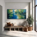HOLMAN ART Verdant Sanctuary – Textured Palette Knife Forest Pond Landscape Painting - image 2