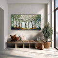 HOLMAN ART Verdant Sanctuary – Textured Impasto Birch Tree Forest - image 2