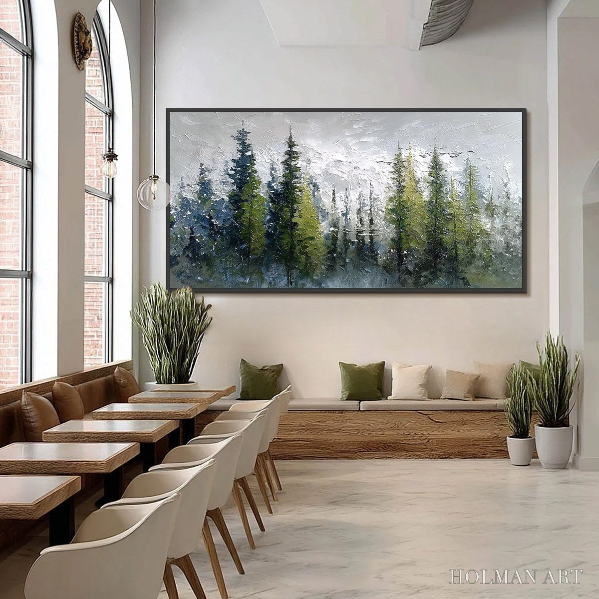HOLMAN ART Silent Sentinels – Textured Impasto Pine Forest Landscape Painting - image 6