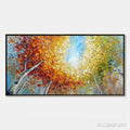 HOLMAN ART Autumn'S Gaze Palette Knife Forest Landscape Oil Painting - image 1