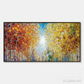 HOLMAN ART Sunlit Stroll – Textured Palette Knife Autumn Forest Landscape Painting - image 1