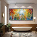 HOLMAN ART Emberglow Forest – Textured Palette Knife Autumn Forest Landscape Painting - image 2