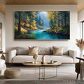 HOLMAN ART Sunbeam Creek – Vivid Forest River Landscape Oil Painting - image 2