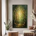 HOLMAN ART Luminous Trail – Textured Impasto Forest Path Oil Painting - image 2