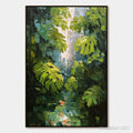 HOLMAN ART Emerald Sanctuary – Textured Impasto Forest & Plants Oil Painting - image 1