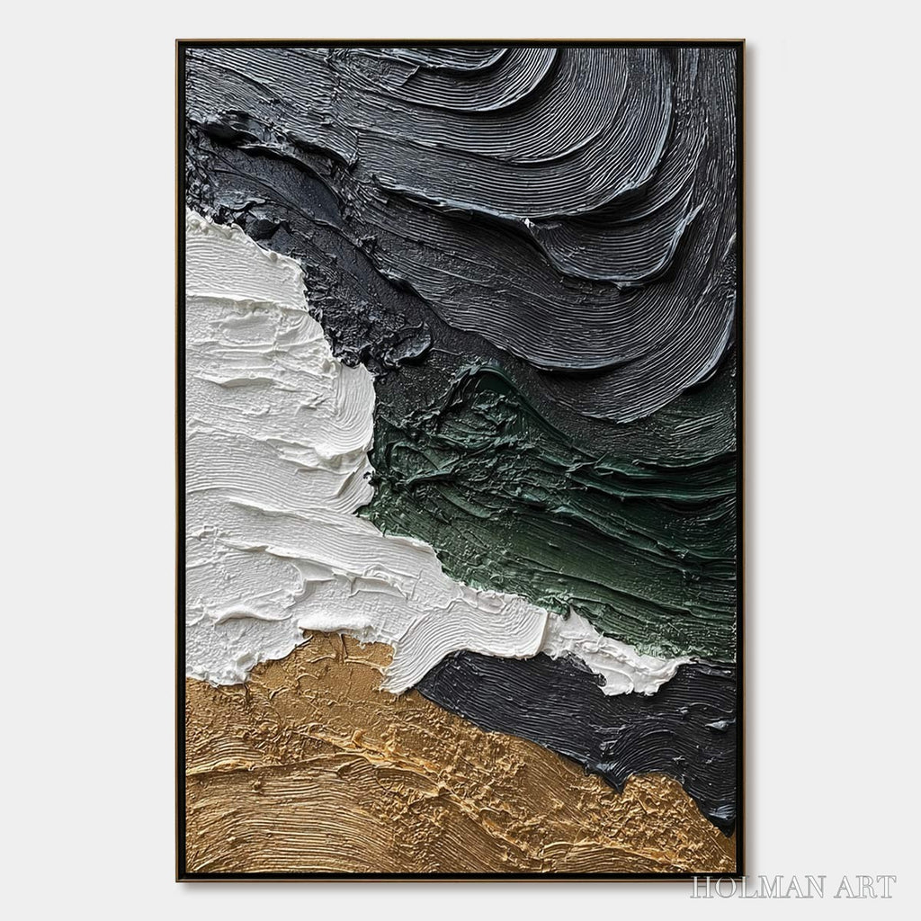 HOLMAN ART Terra Firma – Heavily Textured Wabi Sabi Abstract Landscape Painting - image 1