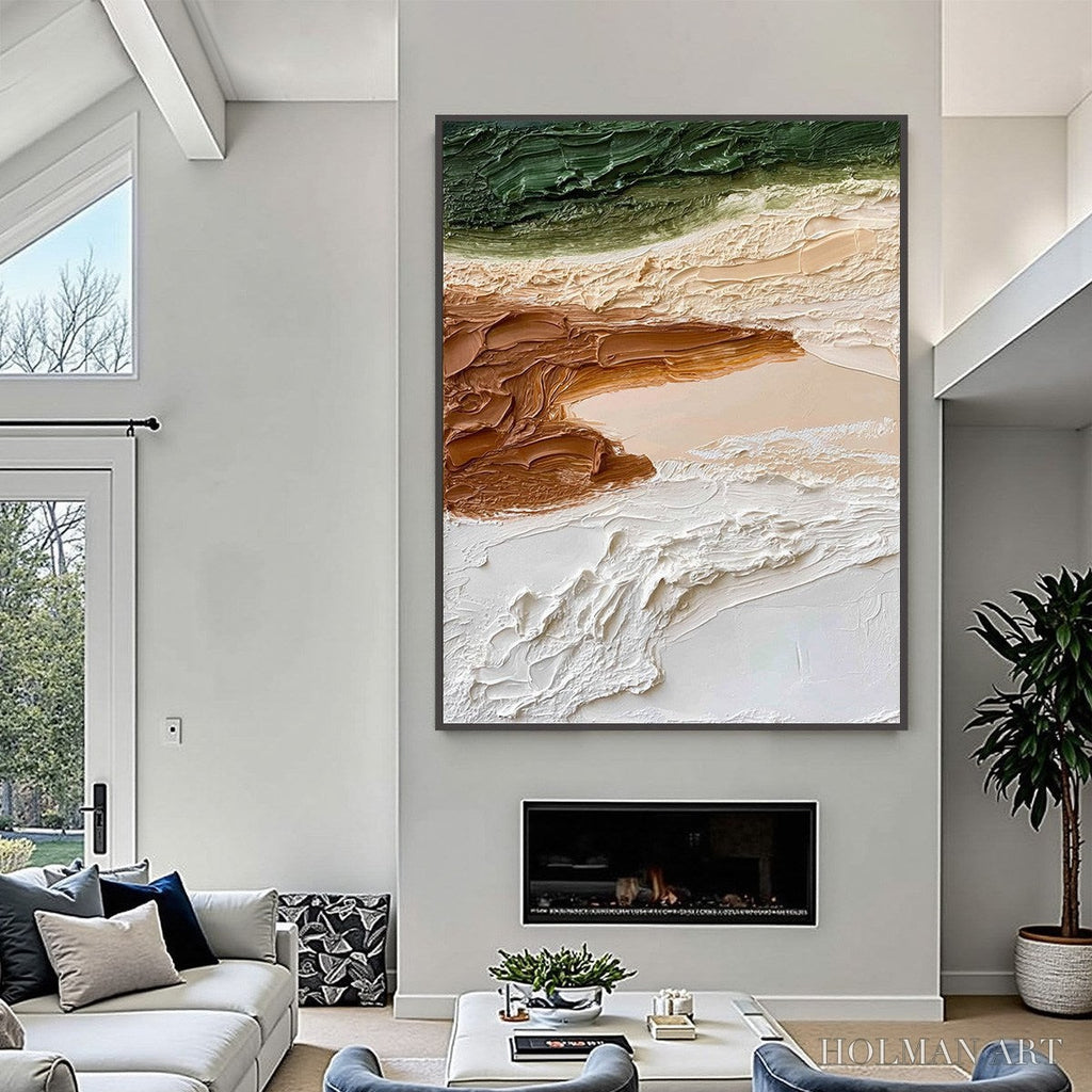 HOLMAN ART Earthen Strata – Textured Wabi Sabi Abstract Landscape Painting - image 6