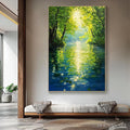 HOLMAN ART Emerald Glow – Impressionist Forest River Landscape Painting - image 2