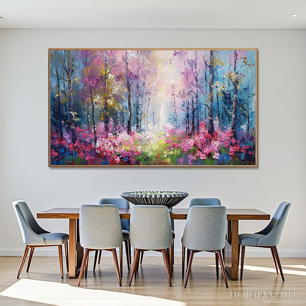 HOLMAN ART Whispering Woods – Textured Impasto Floral Forest Oil Painting - image 6