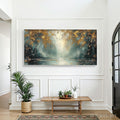 HOLMAN ART Golden Whispers – Textured Forest Landscape Oil Painting with Gold Accents - image 2