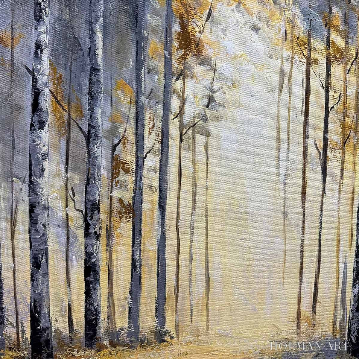 HOLMAN ART Golden Woods – Atmospheric Forest Landscape Oil Painting - image 3