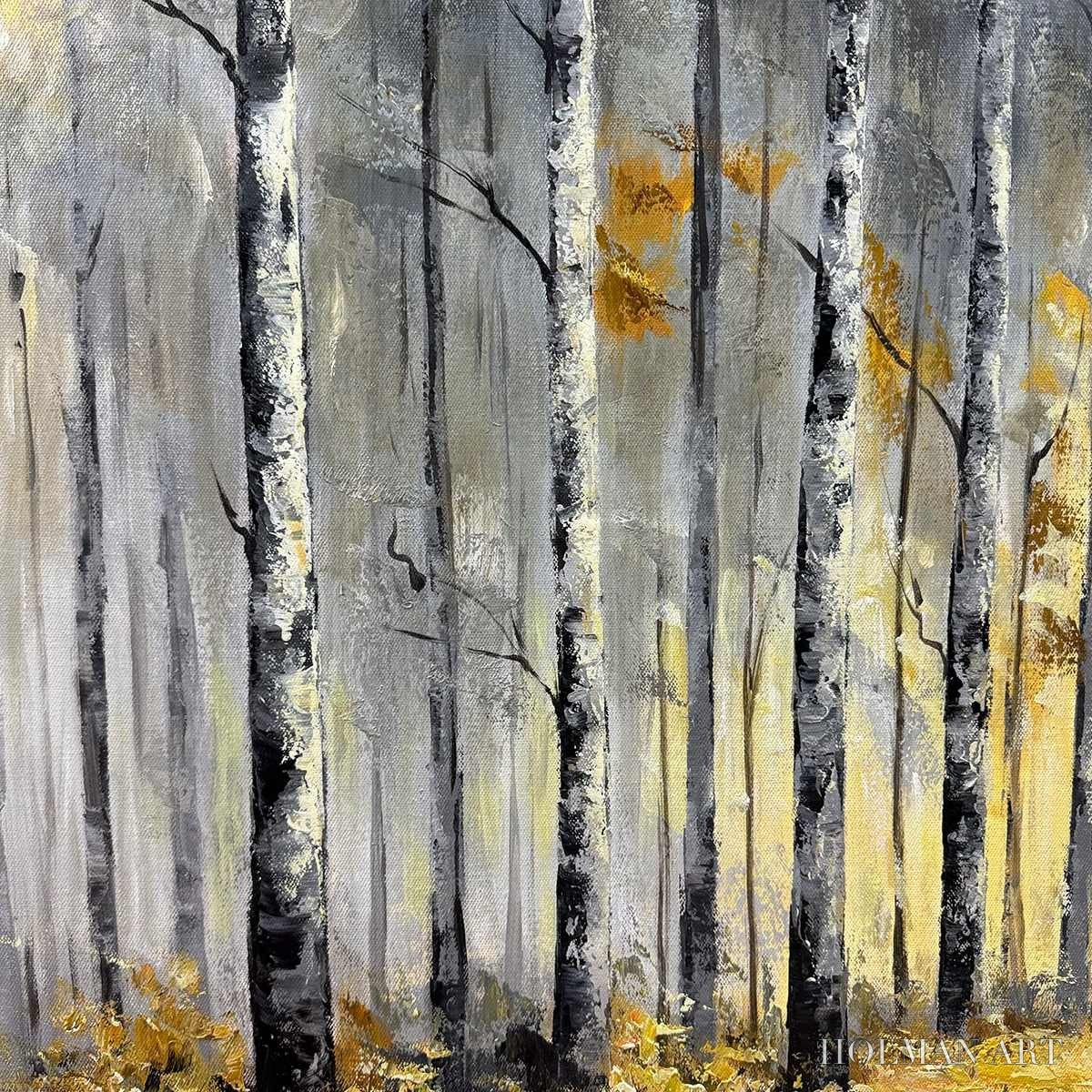 HOLMAN ART Golden Woods – Atmospheric Forest Landscape Oil Painting - image 5