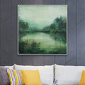 HOLMAN ART Emerald Mist – Textured Abstract Forest Landscape Oil Painting - image 2