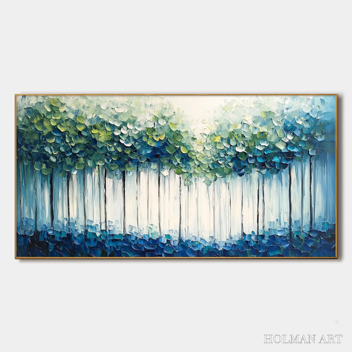 HOLMAN ART Forest Whispers – Textured Panoramic Oil Painting - image 1