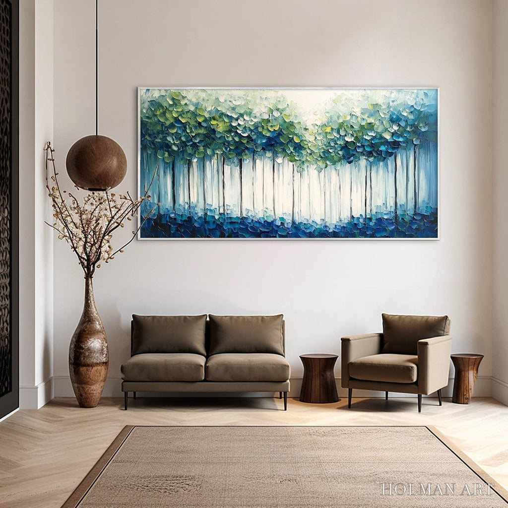 HOLMAN ART Forest Whispers – Textured Panoramic Oil Painting - image 4