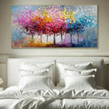 HOLMAN ART Rainbow Forest – Textured Impasto Trees Oil Painting - image 2