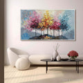 HOLMAN ART Enchanted Forest – Textured Colorful Trees Oil Painting - image 2