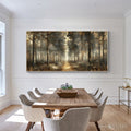 HOLMAN ART Forest Path – Panoramic Misty Forest Landscape Oil Painting - image 2