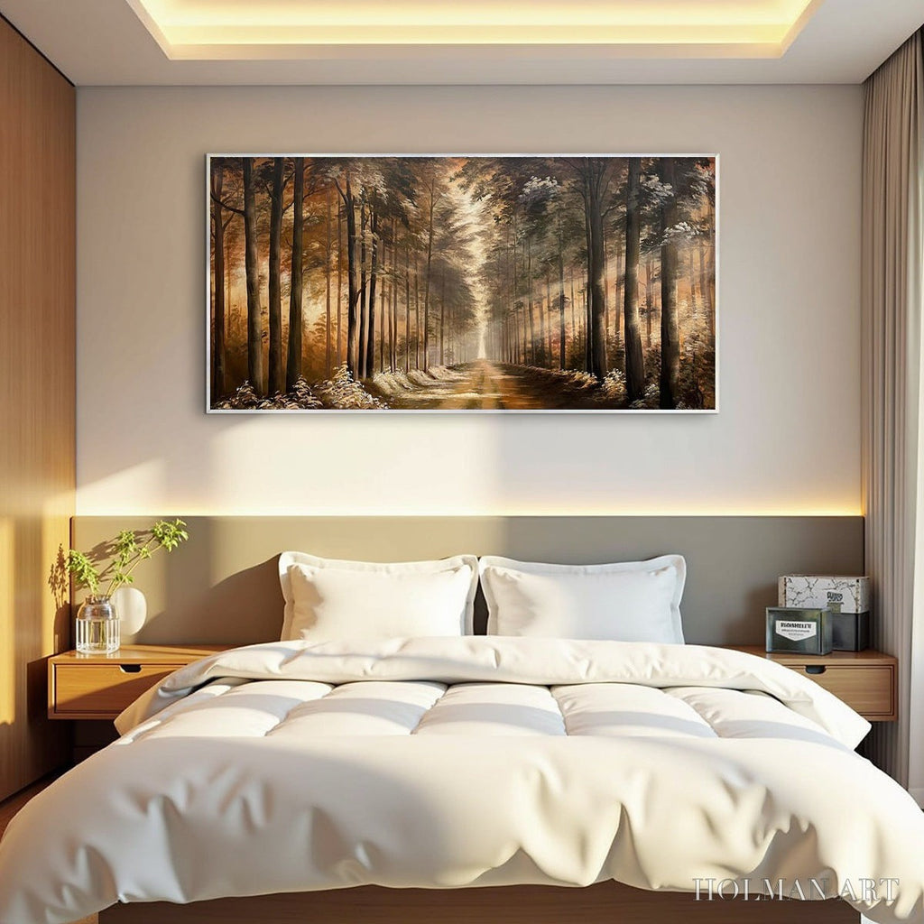 HOLMAN ART Forest Path – Panoramic Landscape Oil Painting - image 6