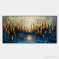 HOLMAN ART Golden Forest Reflection – Textured Landscape Oil Painting - image 1