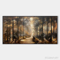 HOLMAN ART Whispers of the Woods – Panoramic Forest Path Oil Painting - image 1