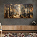HOLMAN ART Whispers of the Woods – Panoramic Forest Path Oil Painting - image 2