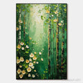 HOLMAN ART Forest Bloom – Textured Impasto Forest and Flowers Oil Painting - image 1