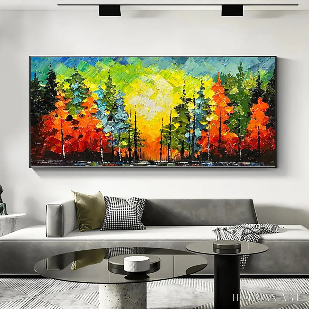 HOLMAN ART Autumn Symphony – Impasto Forest Painting in Vibrant Colors - image 6