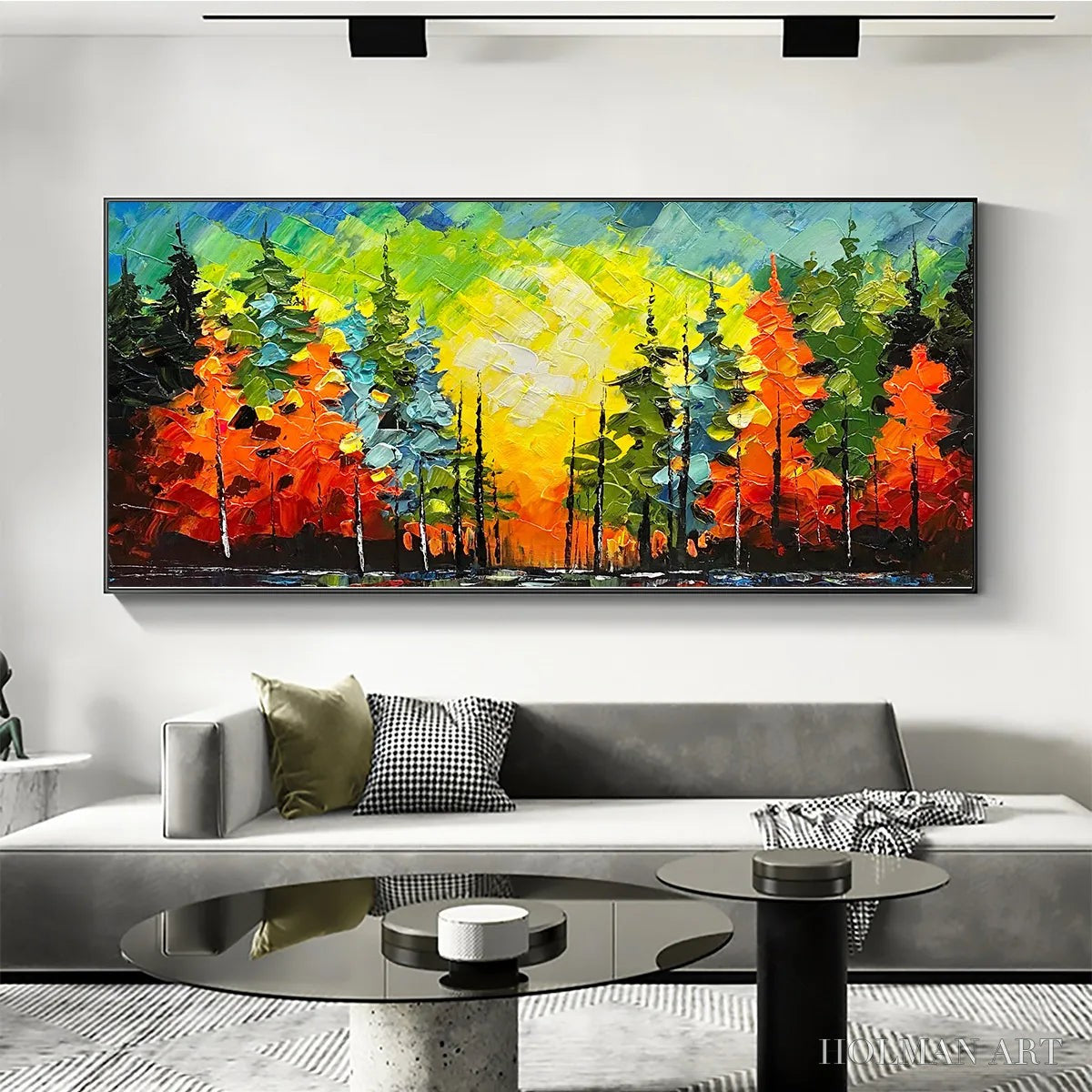 HOLMAN ART Autumn Symphony – Impasto Forest Painting in Vibrant Colors - image 6