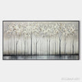 HOLMAN ART Silver Birch Mist – Forest Landscape Painting in Grey and White - image 1