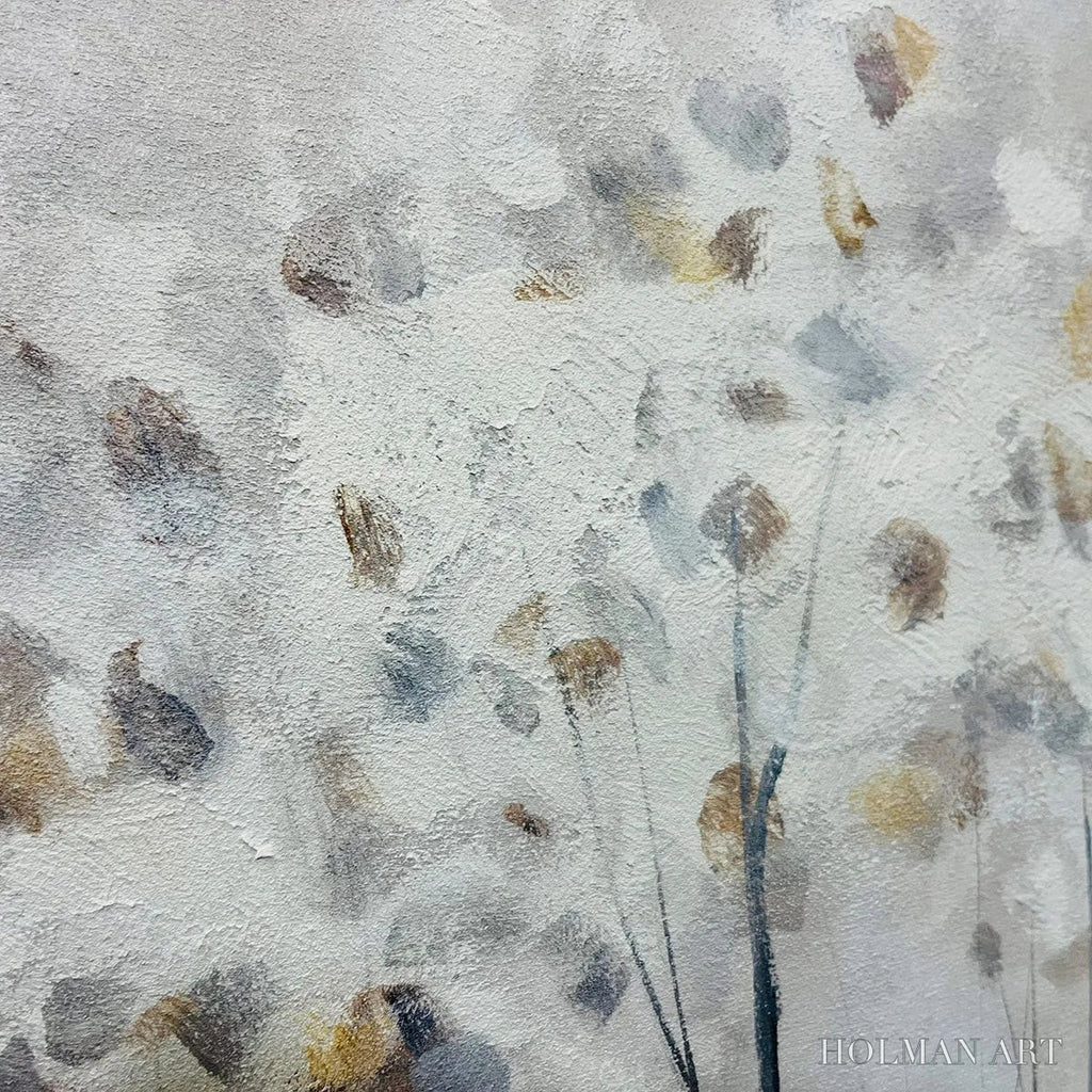 HOLMAN ART Silver Birch Mist – Forest Landscape Painting in Grey and White - image 3