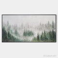 HOLMAN ART Emerald Mist – Panoramic Misty Forest Landscape Oil Painting - image 1