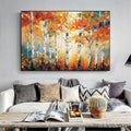 HOLMAN ART Autumn Aspen – Textured Forest Painting, Impasto , Horizontal Canvas, Fall Decor - image 2