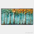 HOLMAN ART Golden Aspen Grove – Textured Forest Painting, Impasto , Horizontal Canvas, Landscape Art - image 1