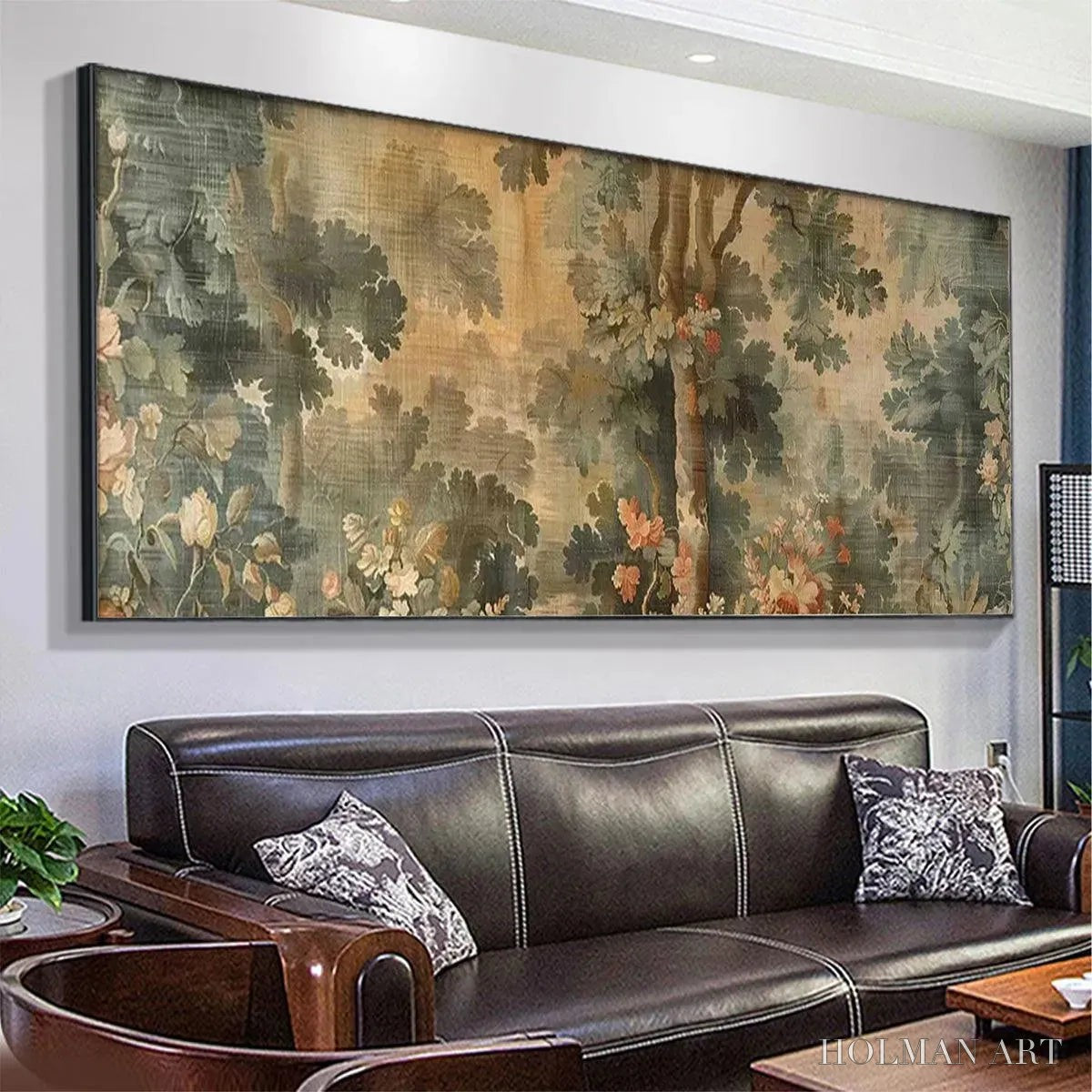 HOLMAN ART Antique Forest Tapestry Panoramic – Forest Tapestry Painting, Panoramic - image 4