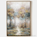 HOLMAN ART Golden Forest Path – Textured Forest Landscape Painting, Vertical - image 1