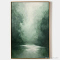 HOLMAN ART Misty Green Forest – Atmospheric Forest Landscape Painting, Vertical - image 1