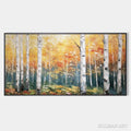 HOLMAN ART Golden Birch Grove – Forest Painting in Yellow and White - image 1