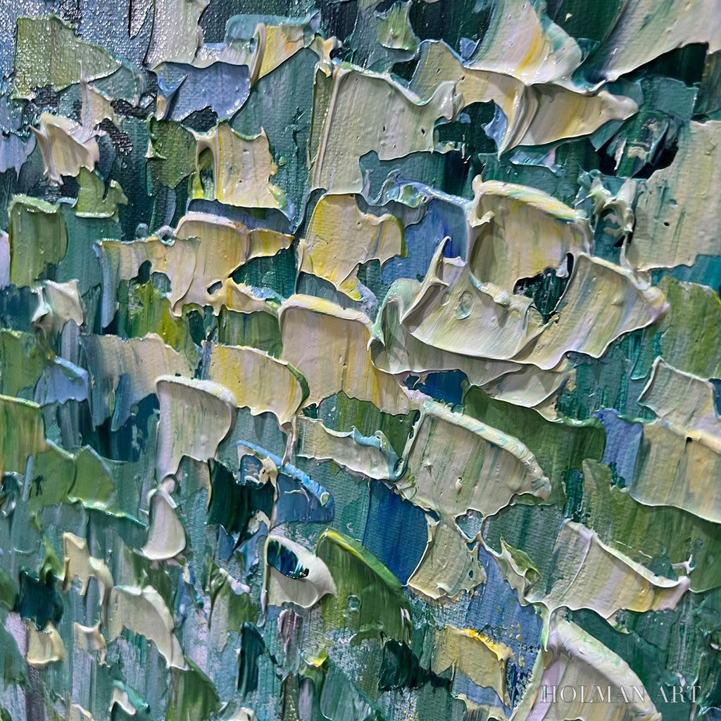 HOLMAN ART Emerald Forest – Abstract Forest Painting in Green and Blue - image 3